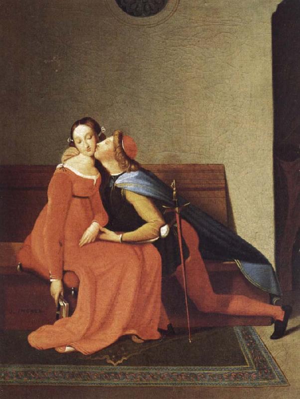 Jean-Auguste Dominique Ingres Paolo and Francesca, oil painting image